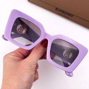 🔥 Burberry BE4344 Daisy 394111 Sunglasses Purple Gray Square Women